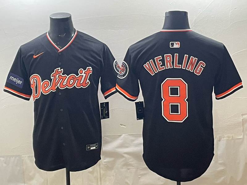 Men Detroit Tigers #8 Vierling black Nike 2026 MLB Jersey 04094